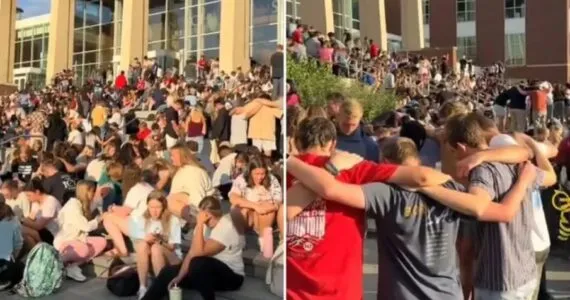 Oração reúne centenas de estudantes em clamor pela família de Charlie Kirk