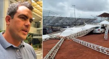 corrida no parque novo mato grosso Chuva que derrubou estrutura da Stock Car não cancela evento; público será ressarcido, diz secretário