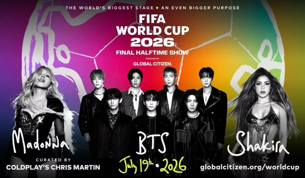Shakira, Madonna e BTS farão show no intervalo da final da Copa do Mundo de 2026