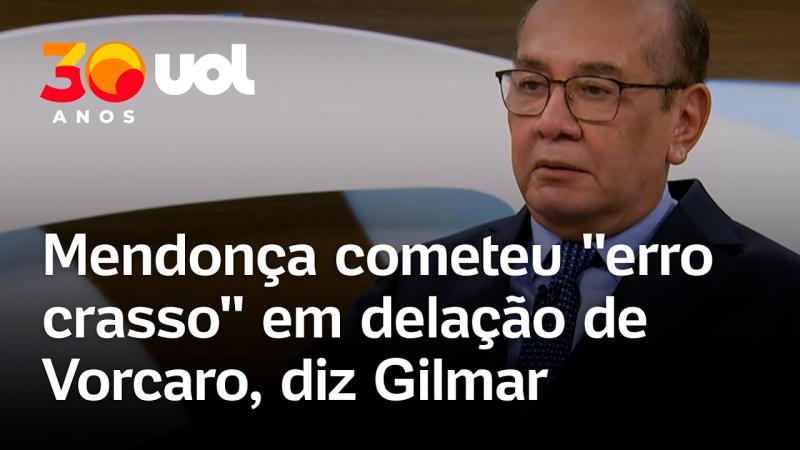Gilmar Mendes diz que Mendonça cometeu 'erro crasso' na tratativa da delação de Vorcaro, do Master